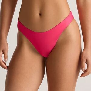 NWT QUINCE Italian High-Leg Bikini Bottom Hibiscus
